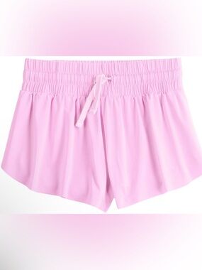Girls YPB Abercrombie Kids  Pink Elastic-Waist Butterfly Running Shorts 9/10 sz